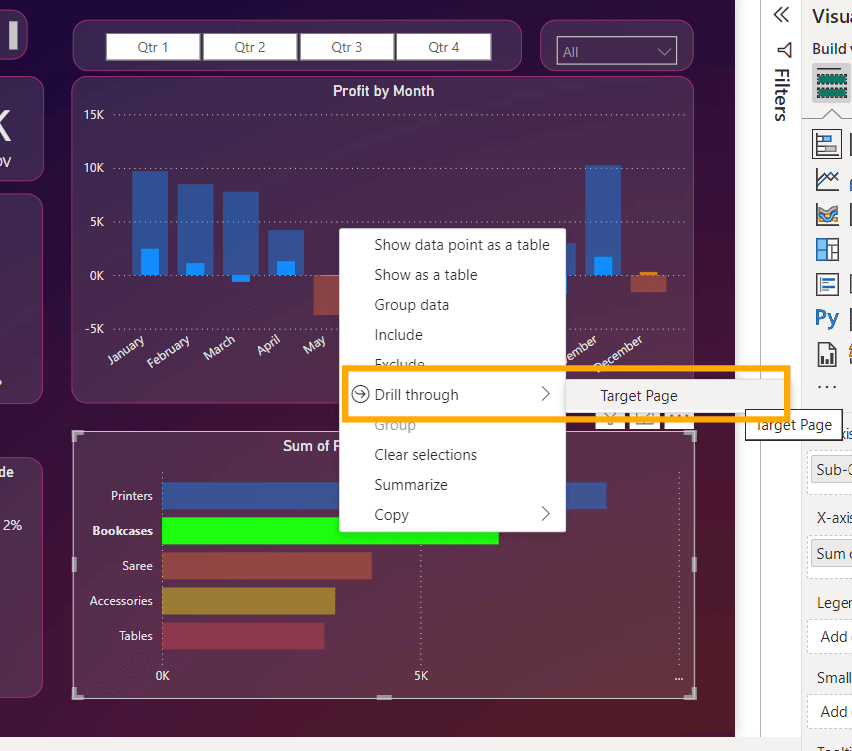 Drill through Feature