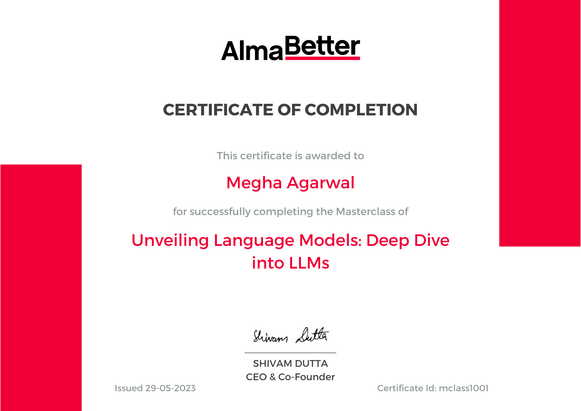 certificate