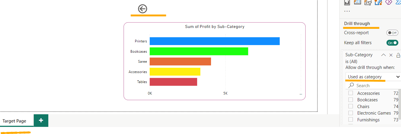 The Target page