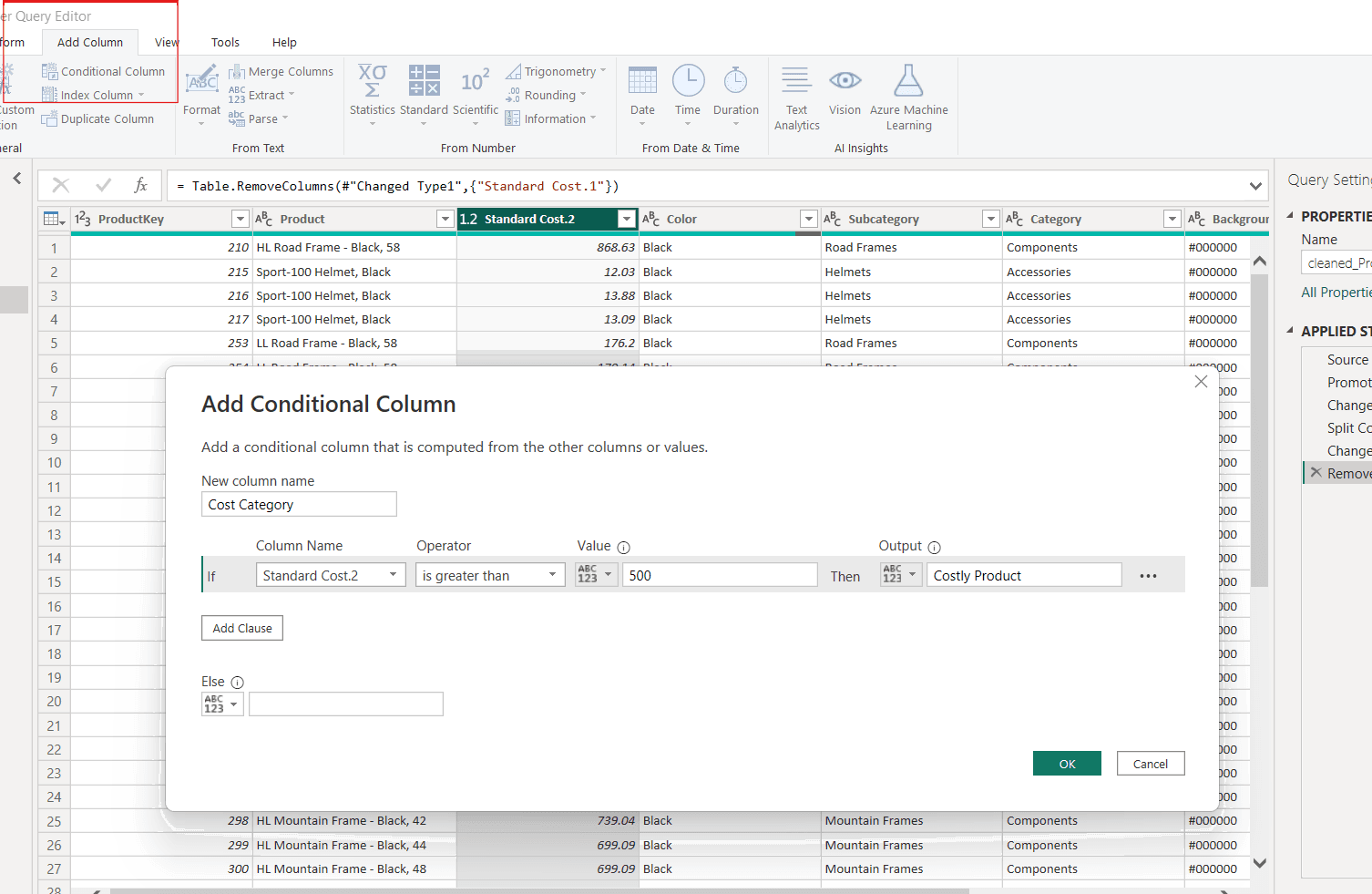 Adding Conditional Columns