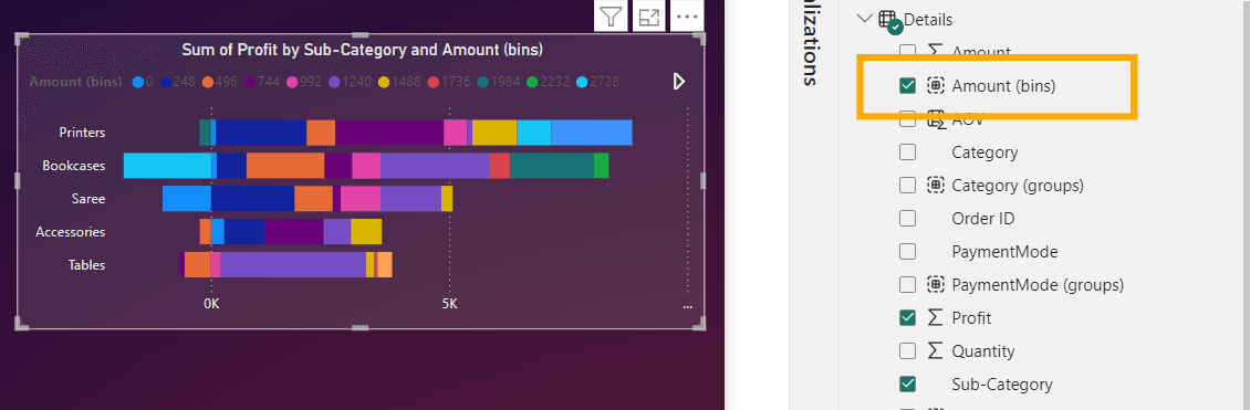 Binning Output